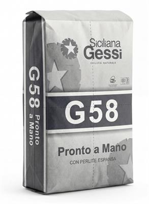 G58 INTONACO PRONTO A MANO 25 kg Bianco puro