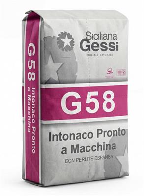G58 INTONACO PRONTO A MACCHINA 25 kg Bianco puro